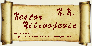 Nestor Milivojević vizit kartica